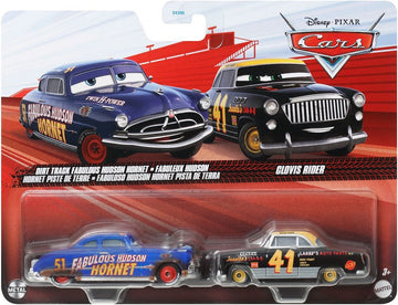 Disney Cars - Dirt Track Fabulous Hudson Hornet & Clovis Rider